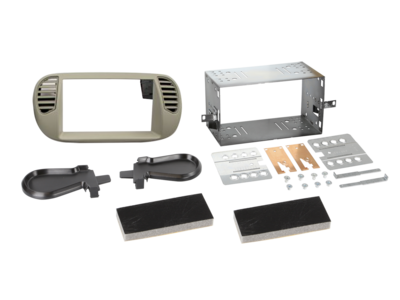 2-DIN radiokap Fiat 500 10/2007-07/2015 parelgrijs