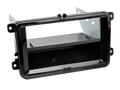 2-DIN radioframe met compartiment Seat/Skoda/VW pianolak zwart