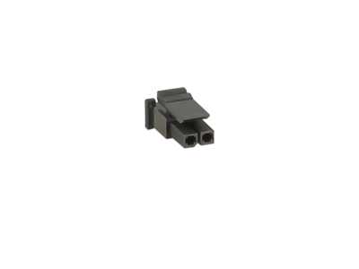 Behuizing Molex Micro Fit connector 2Pin(f) > borgnok aan de voorzijde