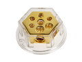 Verdeelblok (goud) 2 x 20 mm² / 4 x 10 mm²