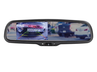 Spiegelmonitor 4,3" 2x video-ingang zelfdimmend