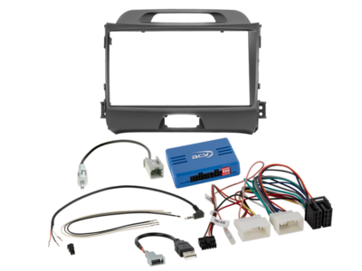 ACV 9 inch radio-inbouwkit voor Kia Sportage (SL) 2010 - 2016 24Pin/18Pin SWI/antenne Pro – artikel 691178-90-1-3