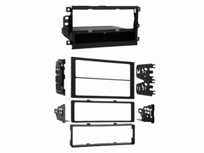 2-DIN radioframe met compartiment GM/Isuzu/Suzuki zwart