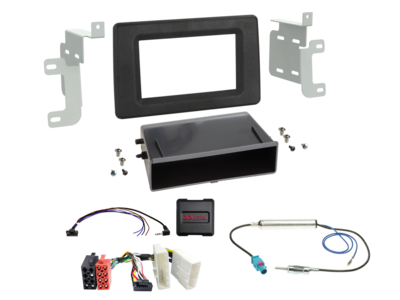 2-DIN kit met compartiment Nissan/Opel/Renault analoge LFB/antenne