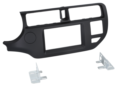 2-DIN radiokap Kia Rio (UB) 09/2011-01/2015 zwart LHD
