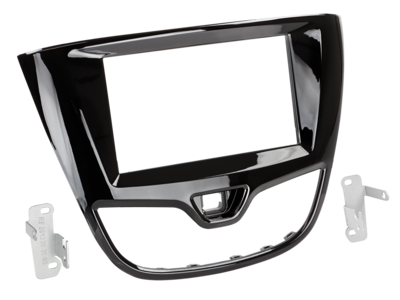 2-DIN radiokap Opel Karl 2015-2018 pianolak zwart