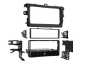 1-DIN radioframe met compartiment Toyota Corolla 2009-2013 zwart