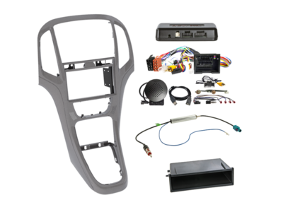 ACV 2-DIN radio-inbouwkit — met aflegbakje Opel Astra 2009-2018 grijs i-dapter – artikel 611230-23-7