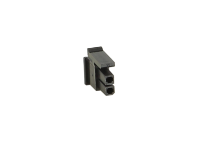 Behuizing Molex Micro Fit connector 2Pin(f) > borgnok aan de zijkant