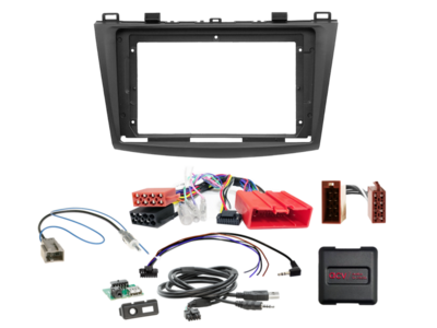 ACV 9 inch radio-inbouwkit voor Mazda 3 (BL) 2009 - 2013 24Pin SWI/AMP/antenne/USB – artikel 691170-91-1-4