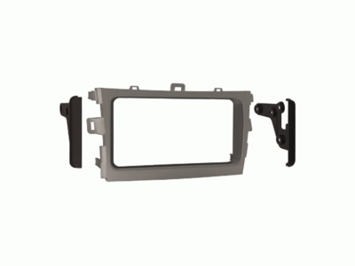 2-DIN radioframe Toyota Corolla 2009-2013 zilver