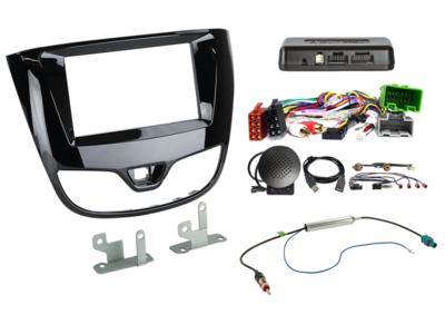 ACV 2-DIN radio-inbouwkit — Opel Karl 04/2017-06/2019 pianozwart i-dapter – artikel 621230-33-2