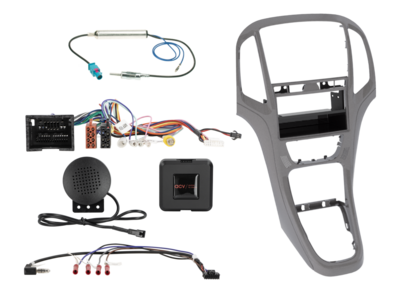 ACV 2-DIN radio-inbouwkit — met aflegbakje Opel Astra J 2009 - 2018 grijs SWI – artikel 611230-23-11