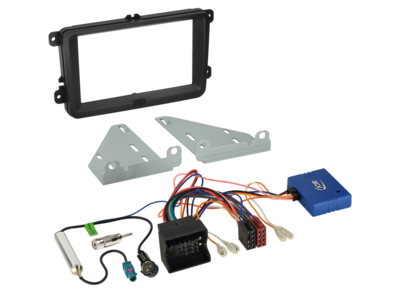 2-DIN-set Seat/Skoda/VW-voertuigen CAN-bus/antenne zwart