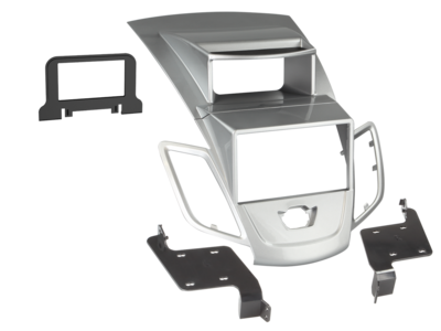2-DIN radioframe Ford Fiesta met zilverkleurig display