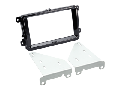2-DIN radiokap Seat/Skoda/VW pianolak zwart