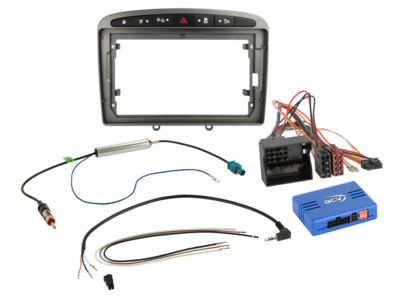 ACV 9 inch radio-inbouwkit voor Peugeot 308 2007-2015 grijs SWI Pro – artikel 691041-90-2-4