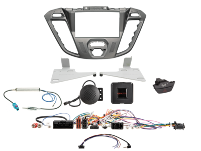 2-DIN-set Ford Custom 2012-2016 Euro5 Phoenix zilveren schakelaar