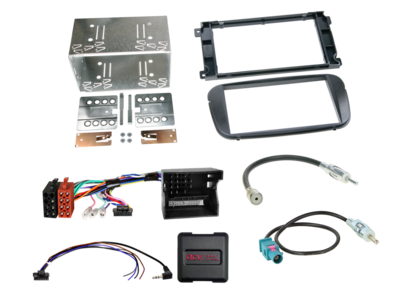 2-DIN bouwpakket Ford diverse voertuigen zwarte LFB/CAN bus/antenne