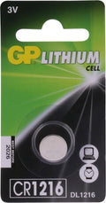 GP Lithium knoopcel CR1216  blister 1