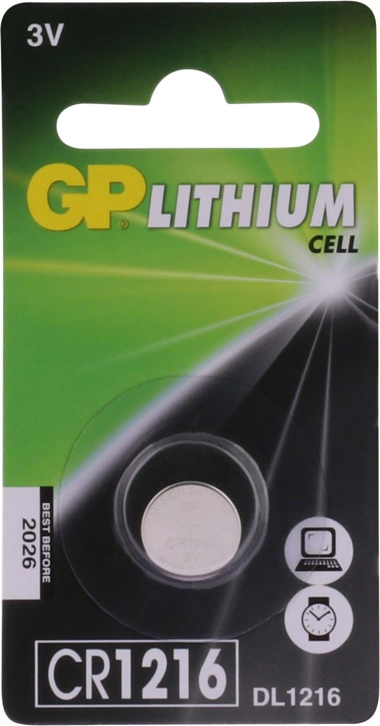 GP Lithium knoopcel CR1216  blister 1