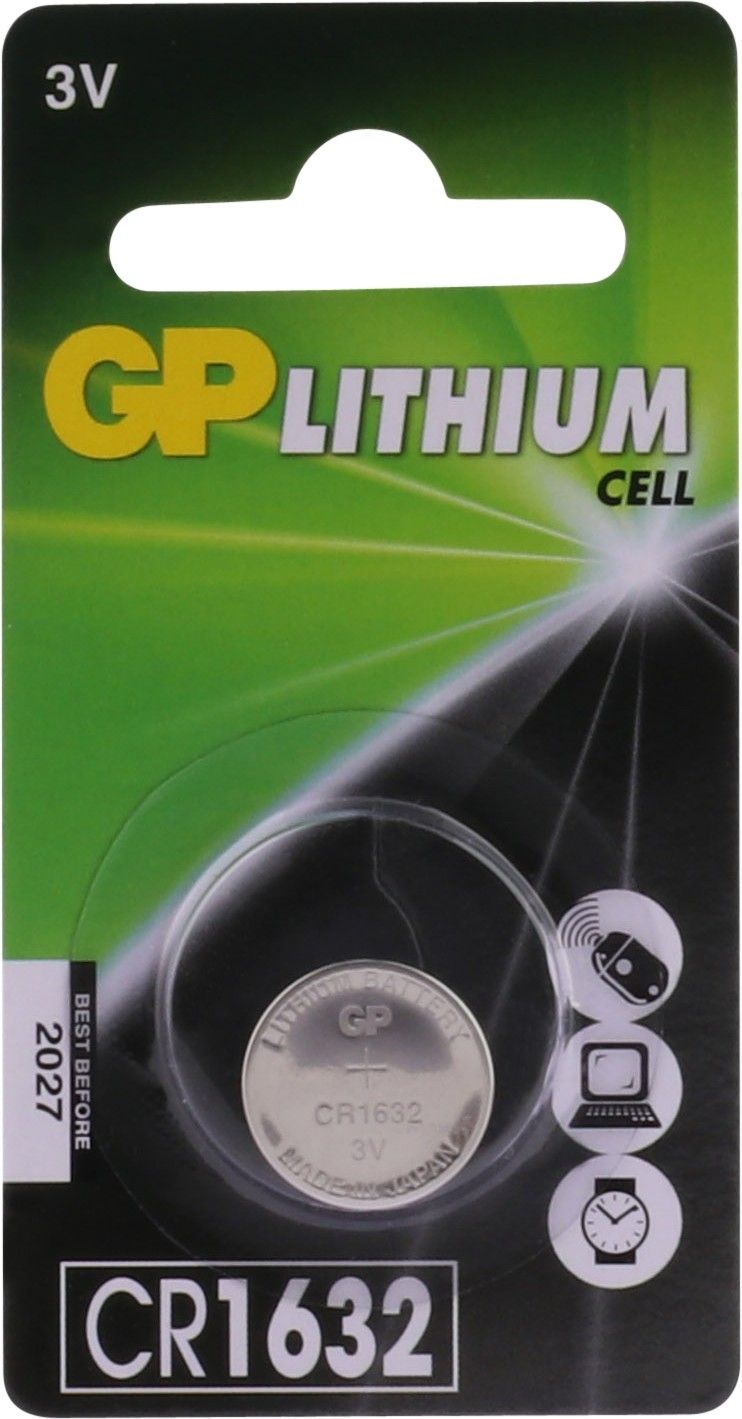 GP Lithium knoopcel CR1632  blister 1