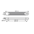 Interieur verlichting 12 LED 280 x 35 x 10mm – aan/uit knop - afbeelding 2