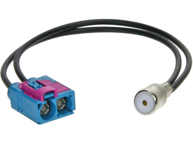 Antenne Adapter Dubbel-Fakra > ISO Audi - Seat - Skoda - Volkswagen - Maserati -Scania