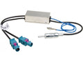 Antenne Adapter-Diversity DIN/2xFAKRA Phantom power Audi- Maserati -Scania - Seat -Volkswagen - Skoda