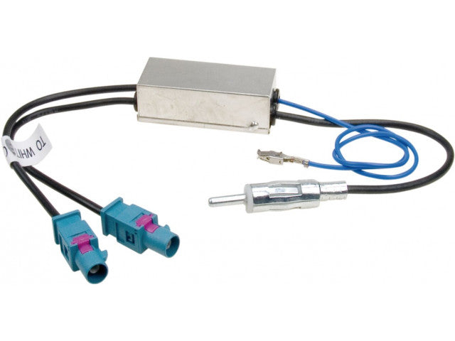 Antenne Adapter-Diversity DIN/2xFAKRA Phantom power Audi- Maserati -Scania - Seat -Volkswagen - Skoda