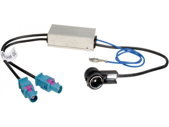 Antenne Adapter-Diversity ISO/2xFAKRA Phantom power Audi- Maserati -Scania - Seat -Volkswagen - Skoda