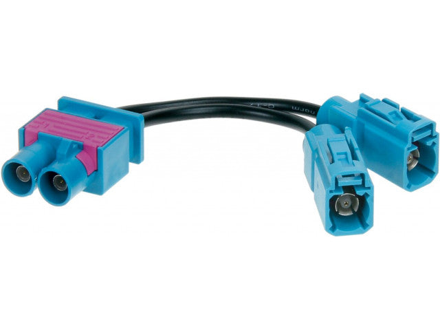 Antenne Adapter Dubbel-FAKRA (m) > 2 x Fakra Z (w) Audi -Maserati -Scania - Skoda -Volkswagen - Seat