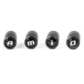 Aluminium zwarte ventieldop AMiO 4 stuks – artikel 03277