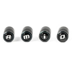 Aluminium zwarte ventieldop AMiO 4 stuks – artikel 03277