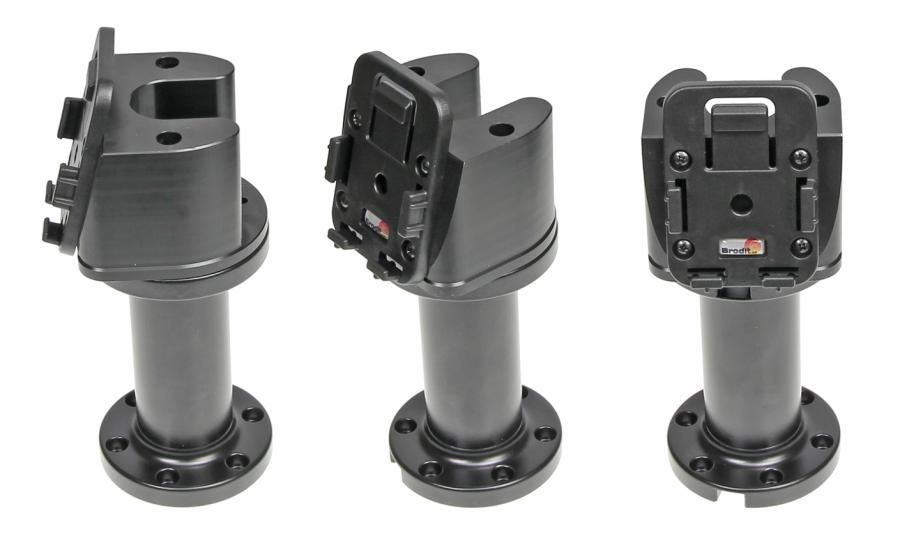 Pedestal Mount 4 for cable Kop 75° & MoveClip H:172mm Black"