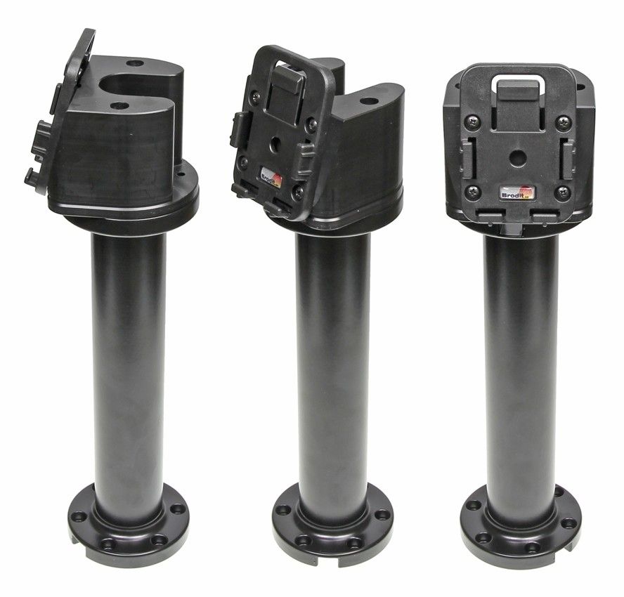 Pedestal Mount 8 for cable Kop 75° & MoveClip H:250mm Black"