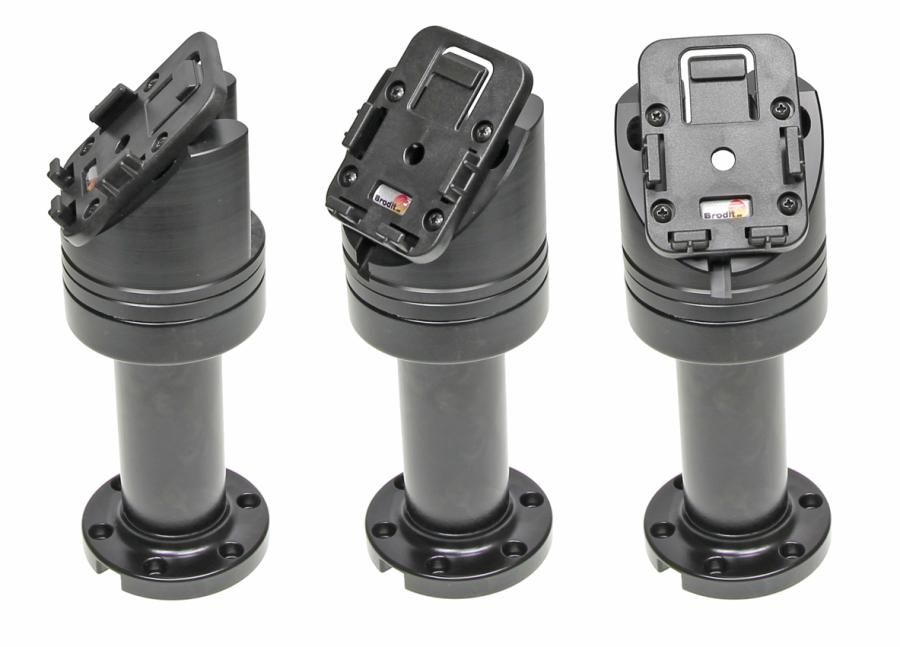 Pedestal Mount Swiv. 4 5 Kop 45° & MoveClip H:165mm Black"