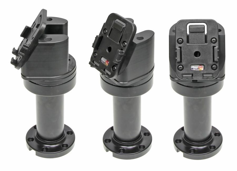 Pedestal Mount Swiv. 4 5 Kop 60° & MoveClip H:165mm Black"