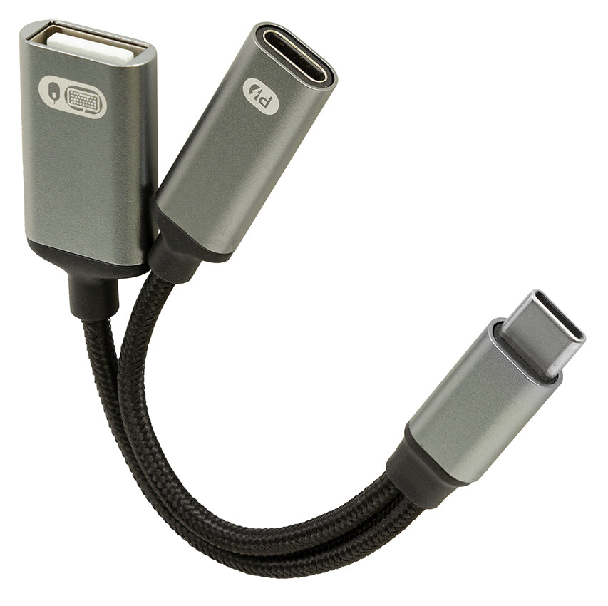 Brodit Accessoire 216478 — USB-C Splitter, PD 60W + USB-A Data