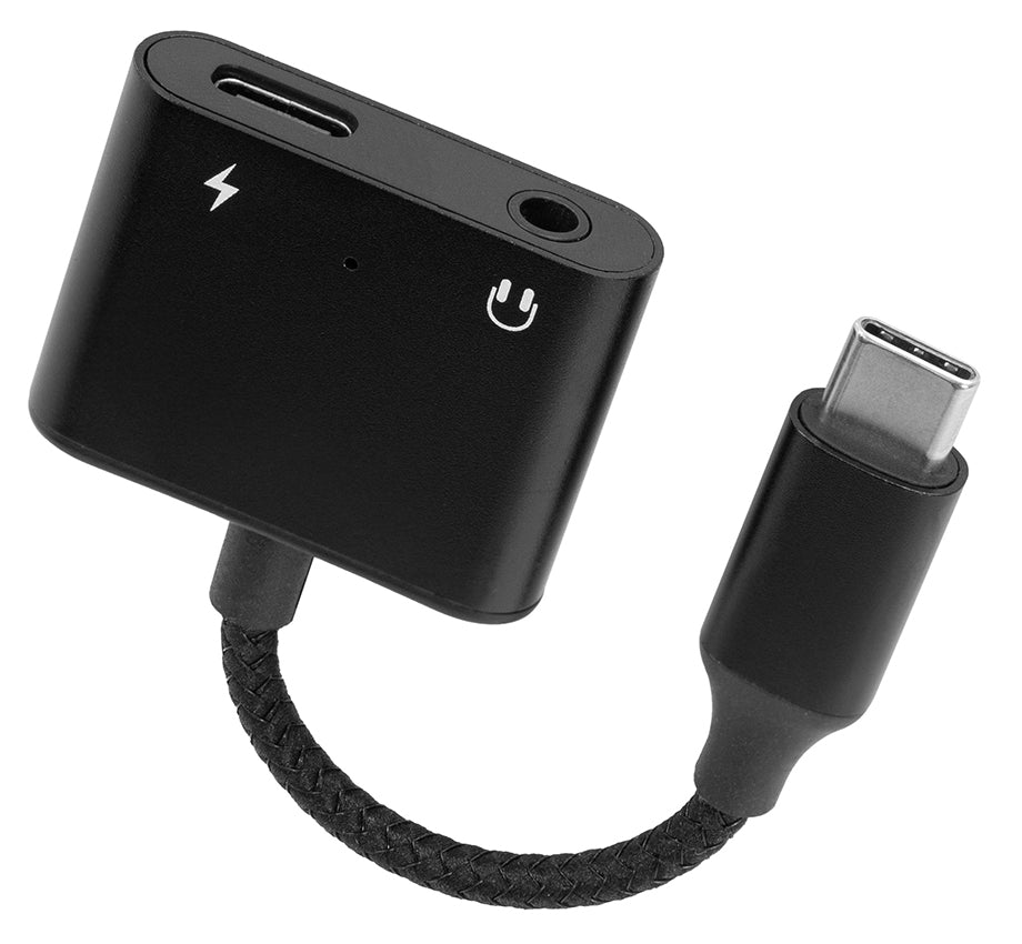 Brodit Accessoire 216482 — USB-C Splitter, PD 60W + 3.5 mm Audio