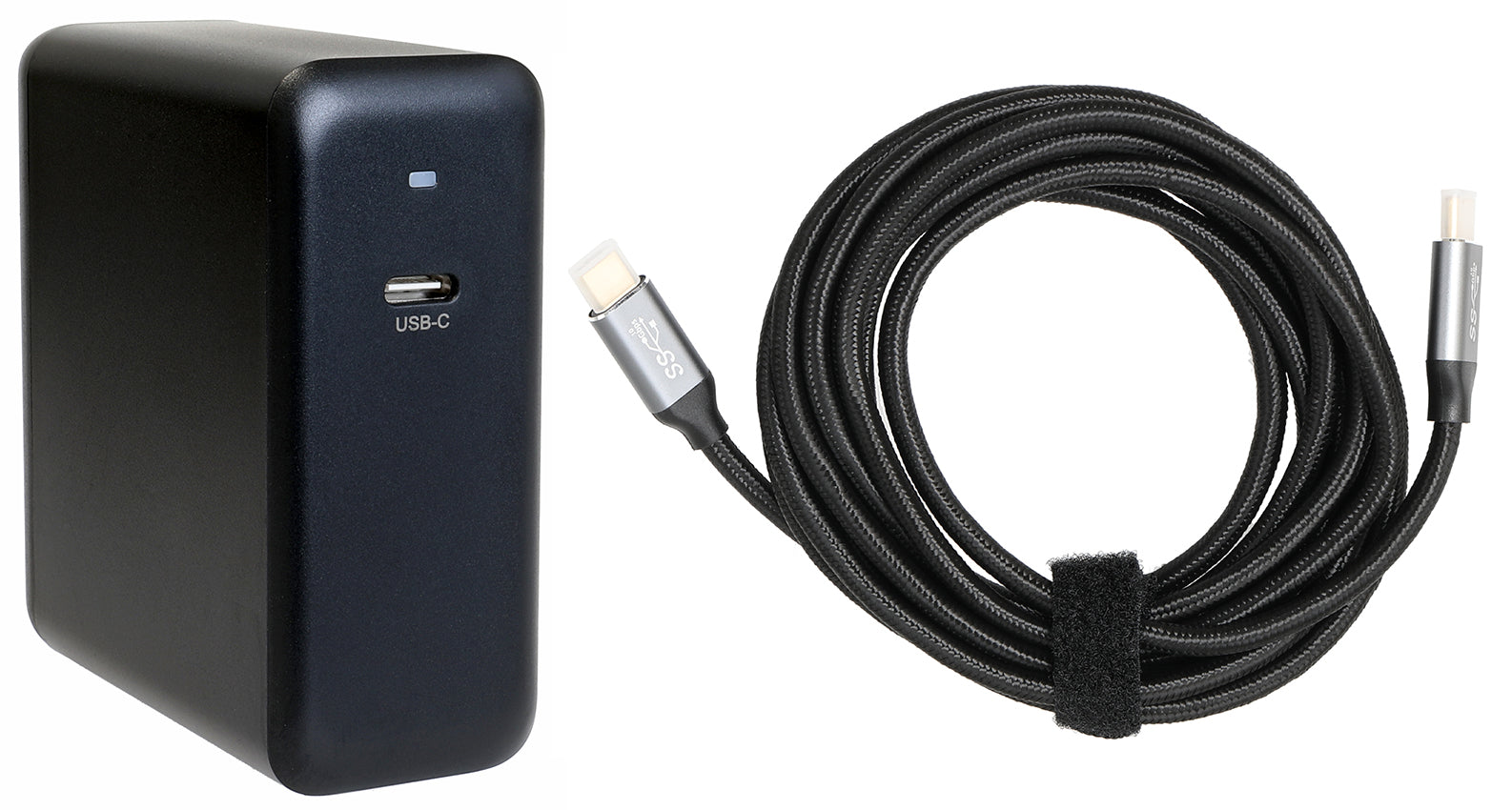 Brodit Accessoire 217227 — 100W charger with EU Cable and 3m Type-C to Type-C cable