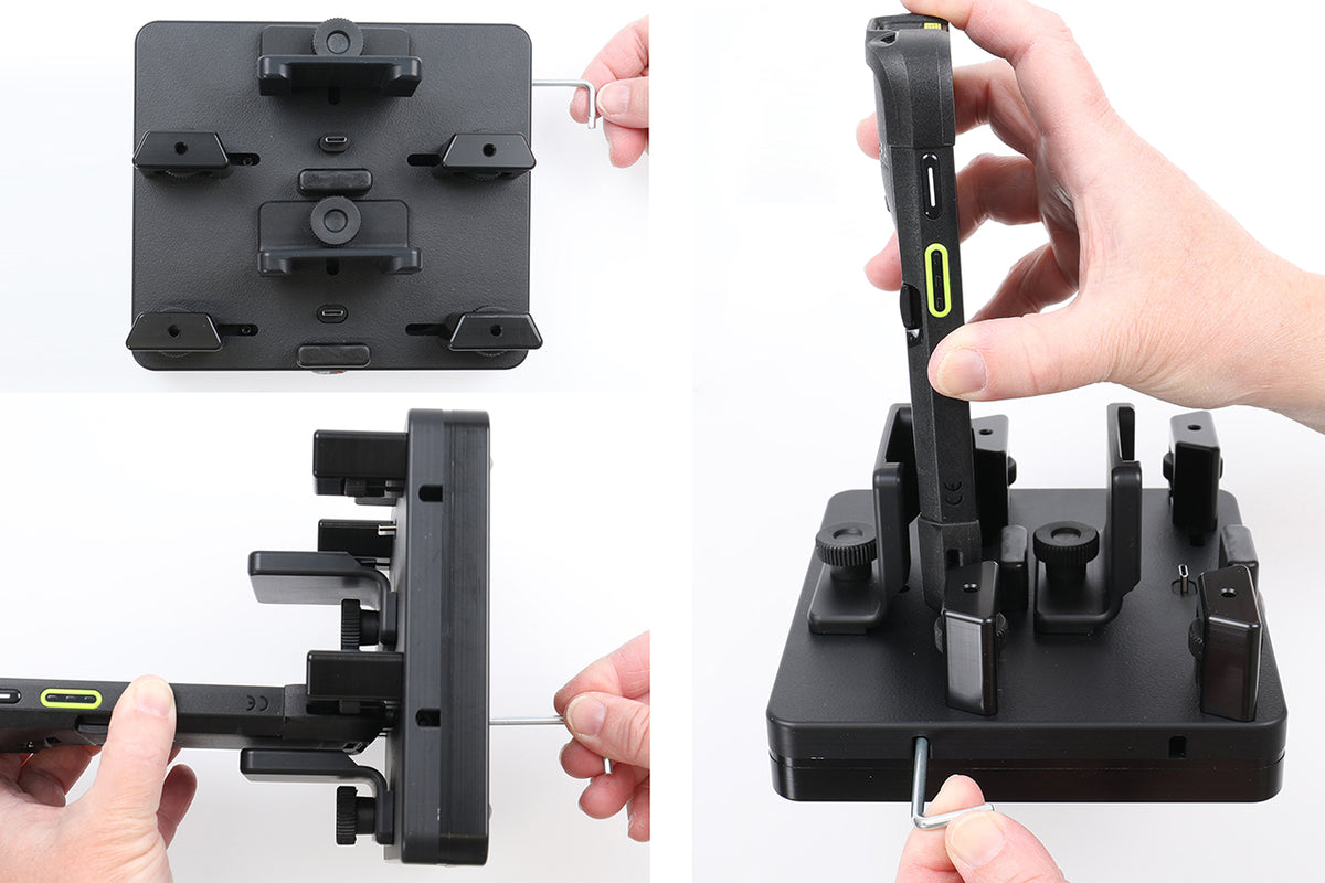Brodit ProAdapt tweevoudig USB-C-bureaulaadstation met draaiknoppen – artikel 217230