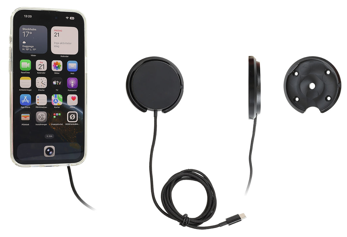 Brodit universele smartphonehouder met magnetische Qi2-lader 25W – artikel 217303 – afbeelding 6