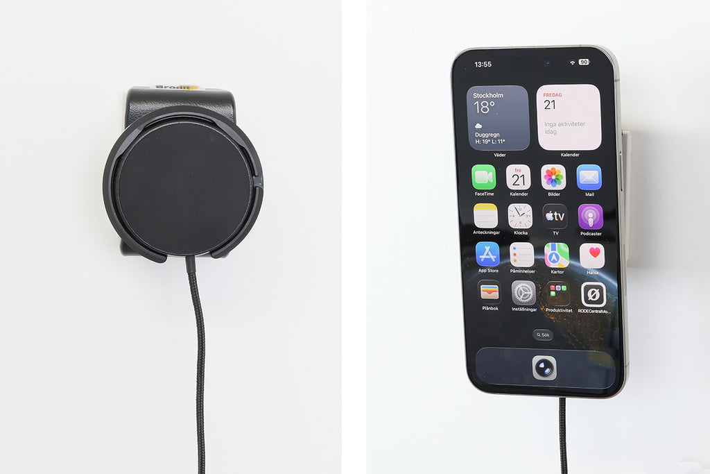Brodit universele smartphonehouder met magnetische Qi2-lader 25W met kantel- en draaifunctie – artikel 217304 – afbeelding 4