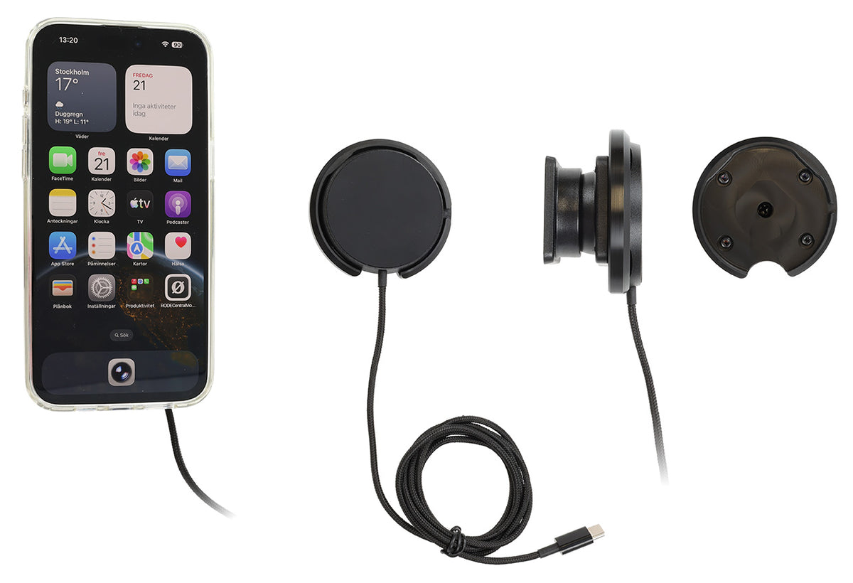 Brodit universele smartphonehouder met magnetische Qi2-lader 25W met kantel- en draaifunctie – artikel 217304 – afbeelding 6