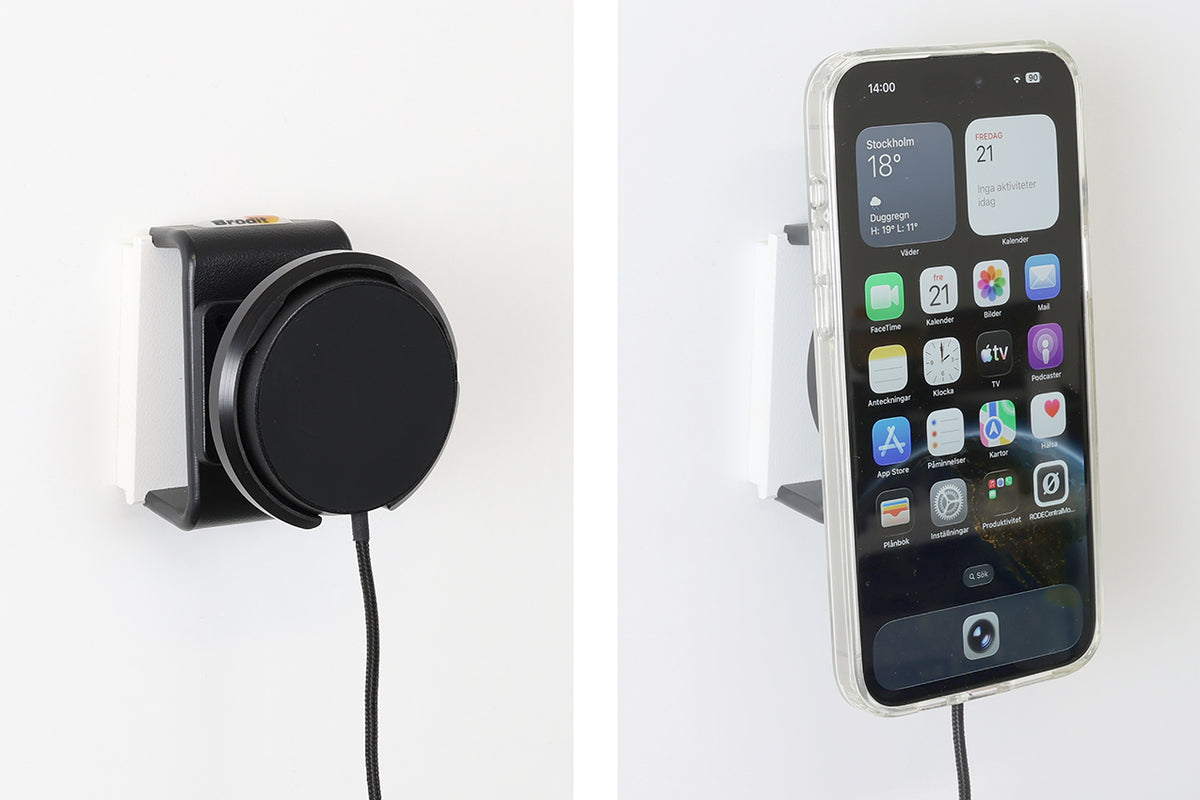 Brodit universele smartphonehouder met magnetische Qi2-lader 25W met 12/24V-adapter – artikel 217305 – afbeelding 4