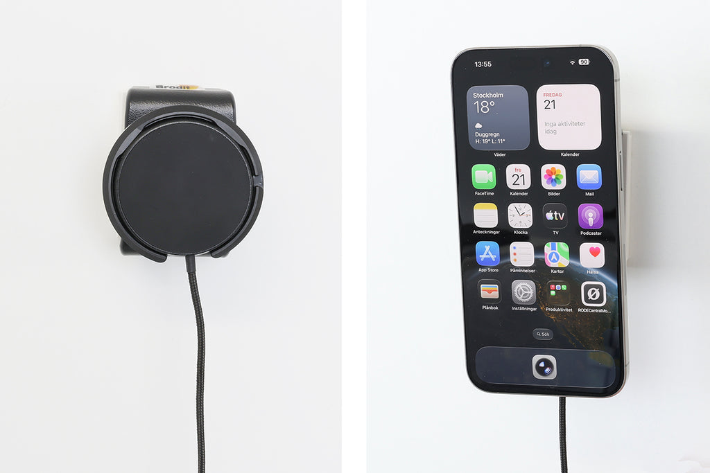 Brodit universele smartphonehouder met magnetische Qi2-lader 25W met kantel- en draaifunctie – artikel 217306 – afbeelding 4