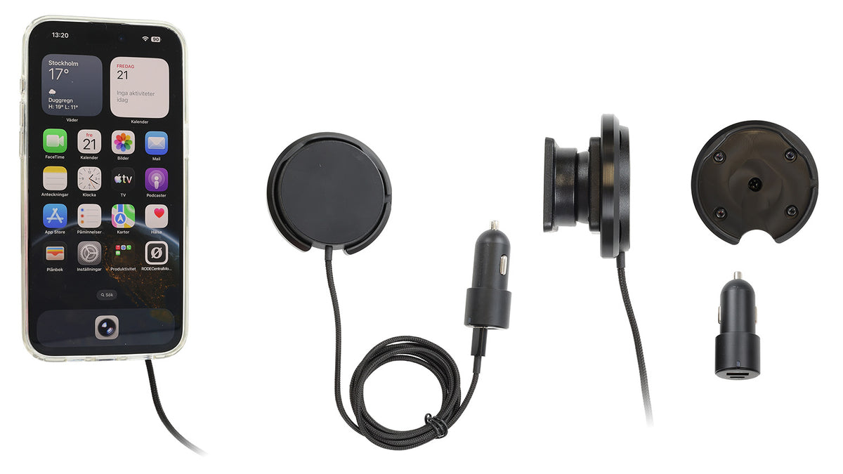 Brodit universele smartphonehouder met magnetische Qi2-lader 25W met kantel- en draaifunctie – artikel 217306 – afbeelding 6
