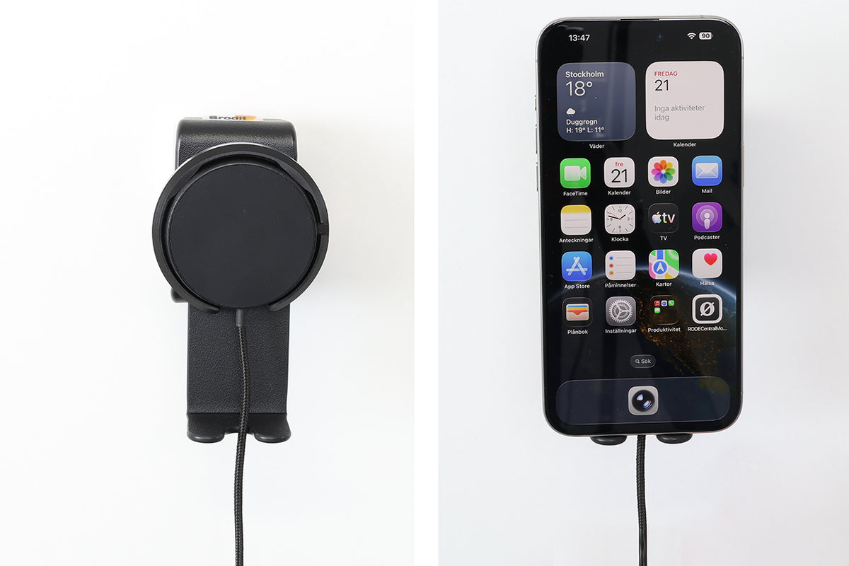 Brodit universele smartphonehouder met magnetische Qi2-lader 25W met kantel- en draaifunctie – artikel 217307 – afbeelding 4