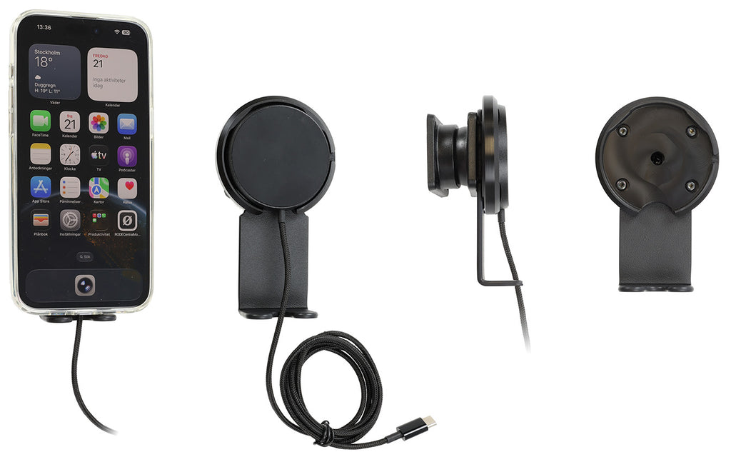 Brodit universele smartphonehouder met magnetische Qi2-lader 25W met kantel- en draaifunctie – artikel 217307 – afbeelding 6